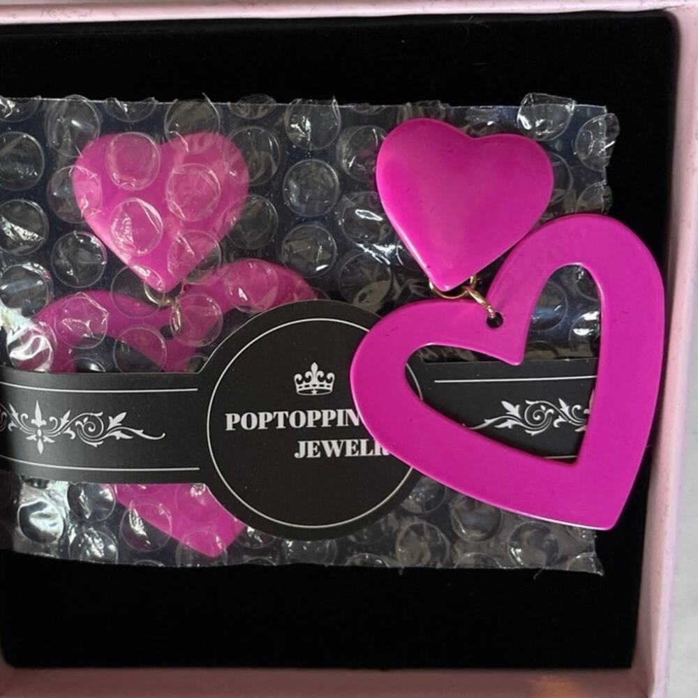Pop Topping Jewelry Hot Pink Drop Earrings